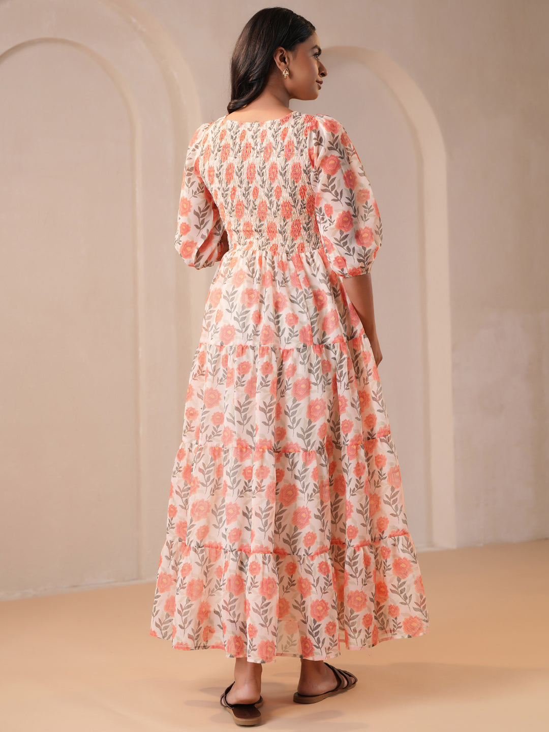 pink and orange maternity dress ASOS DESIGN Maternity knit maxi dress with twist front in color block in pink & orange