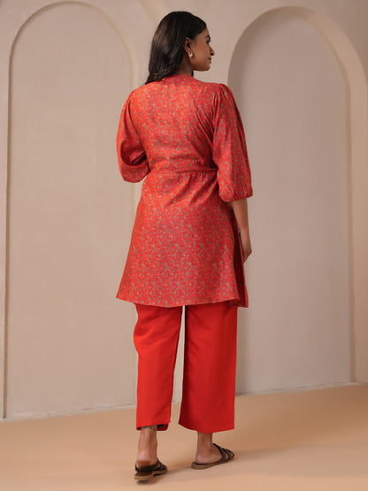 Women's Red Maternity Kurta Sets