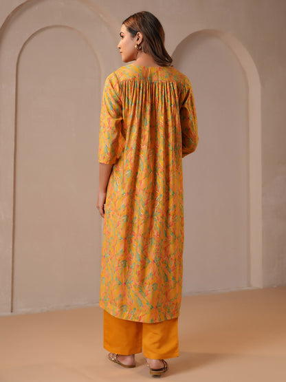 Women's Premium Yellow Silk Feeding Maternity Kurta Pajama Sets