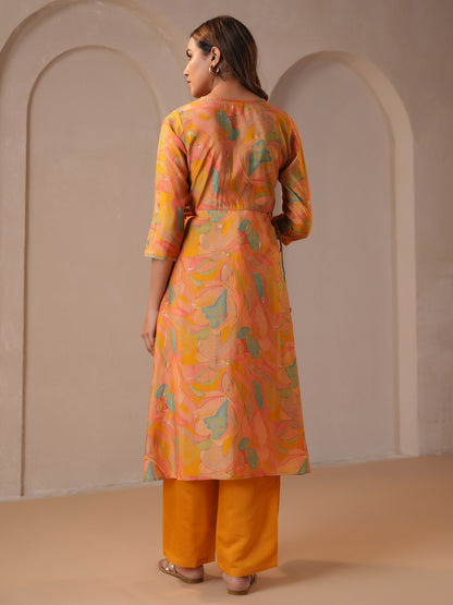 Women's Vibrant Yellow Feeding Maternity Kurta Sets