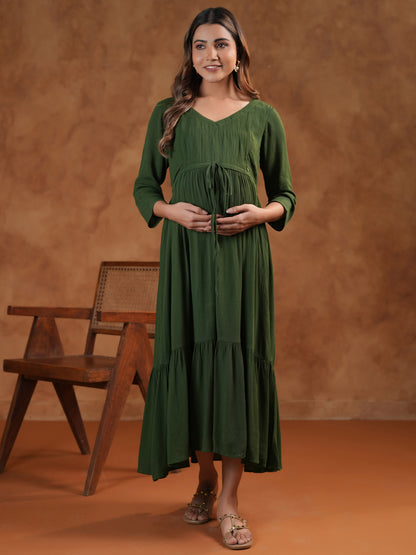 Women's Green Maternity Dress