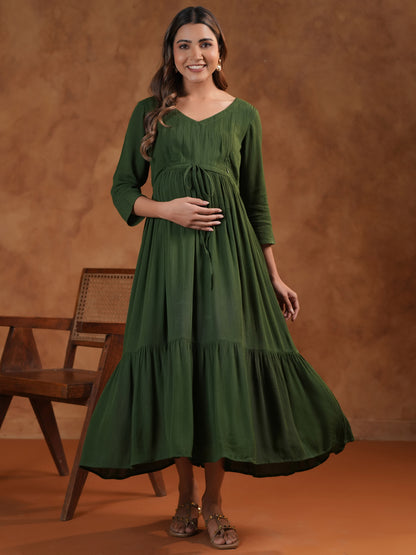Women's Green Maternity Dress