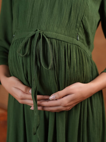 Women's Green Maternity Dress