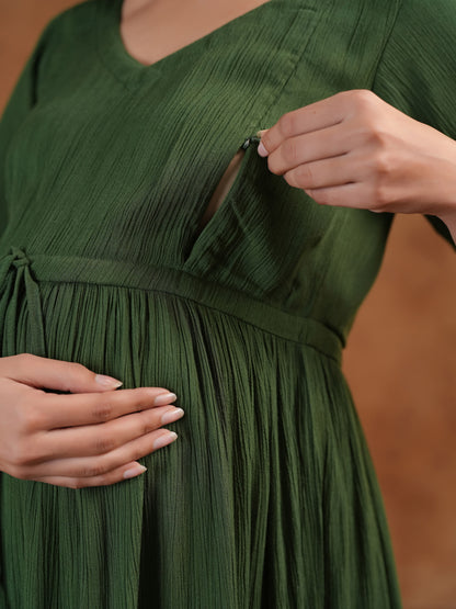 Women's Green Maternity Dress