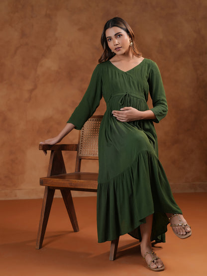 Women's Green Maternity Dress