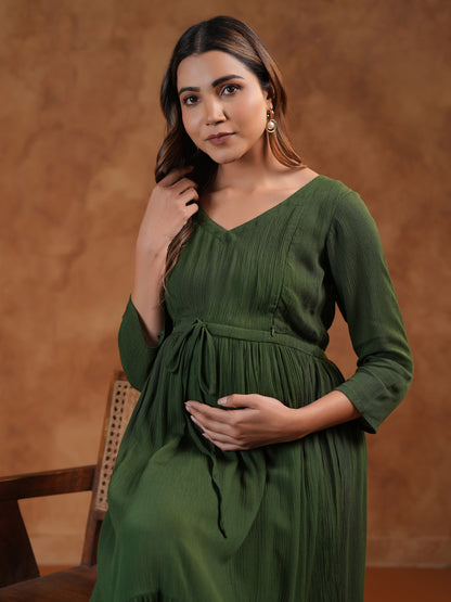 Women's Green Maternity Dress