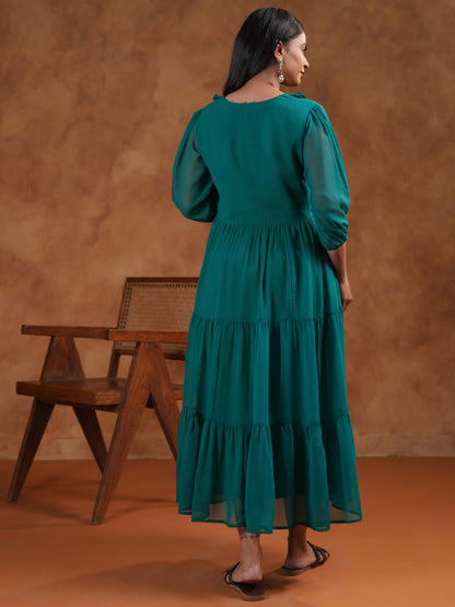 Women's Teal Maternity Dress