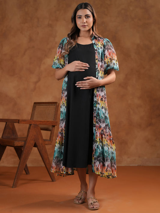 Women's Black Maternity Dress