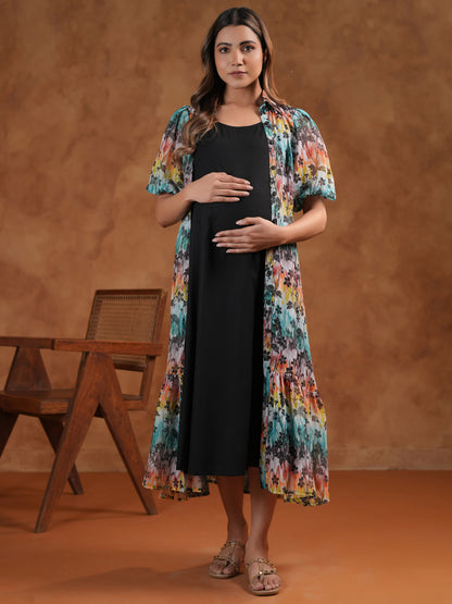 Women's Black Maternity Dress