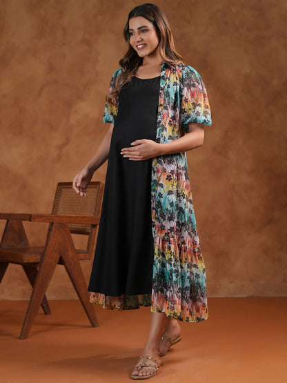 Women's Black Maternity Dress