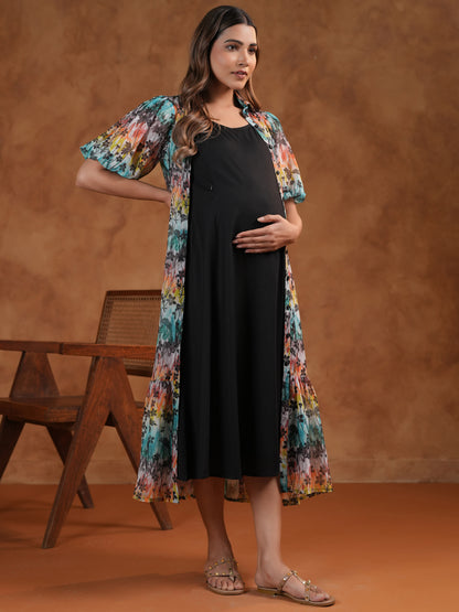 Women's Black Maternity Dress