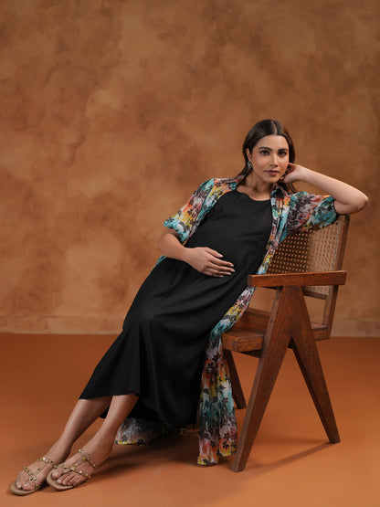 Women's Black Maternity Dress