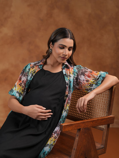 Women's Black Maternity Dress