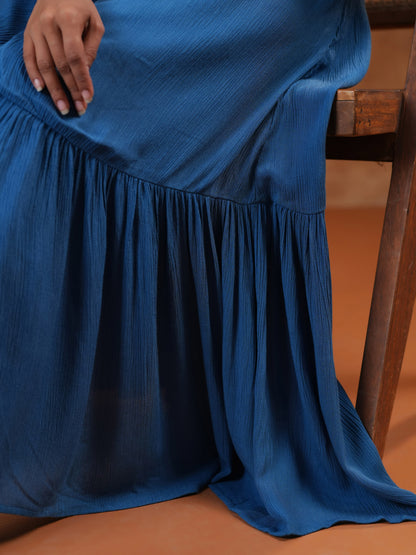 Women's Blue Maternity Dress