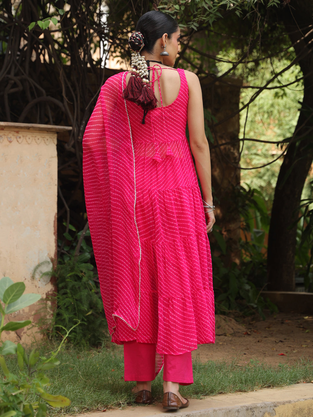 Women's Leheriya Anarkali Set