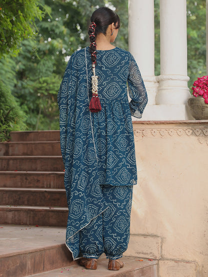 Women's Bandhni Dhoti Set