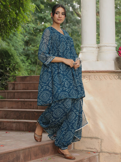 Women's Bandhni Dhoti Set