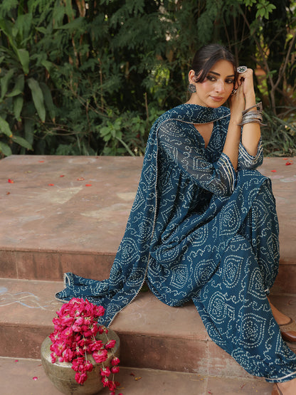 Women's Bandhni Dhoti Set