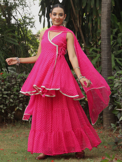 Women's Bandhni Sharara Set