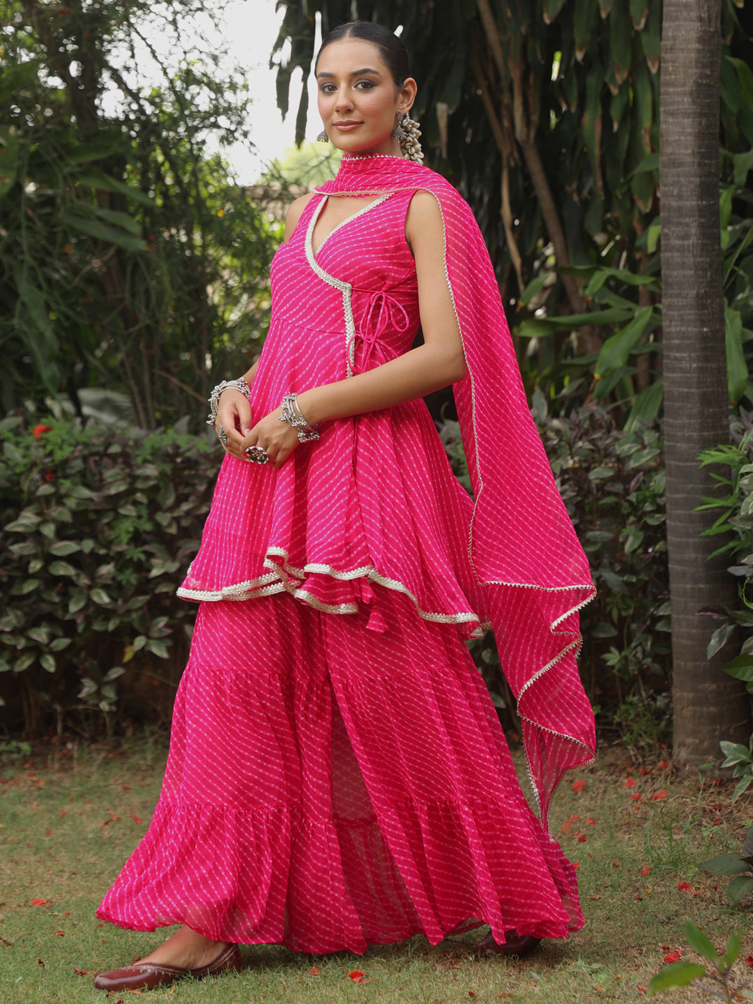 Women's Bandhni Sharara Set