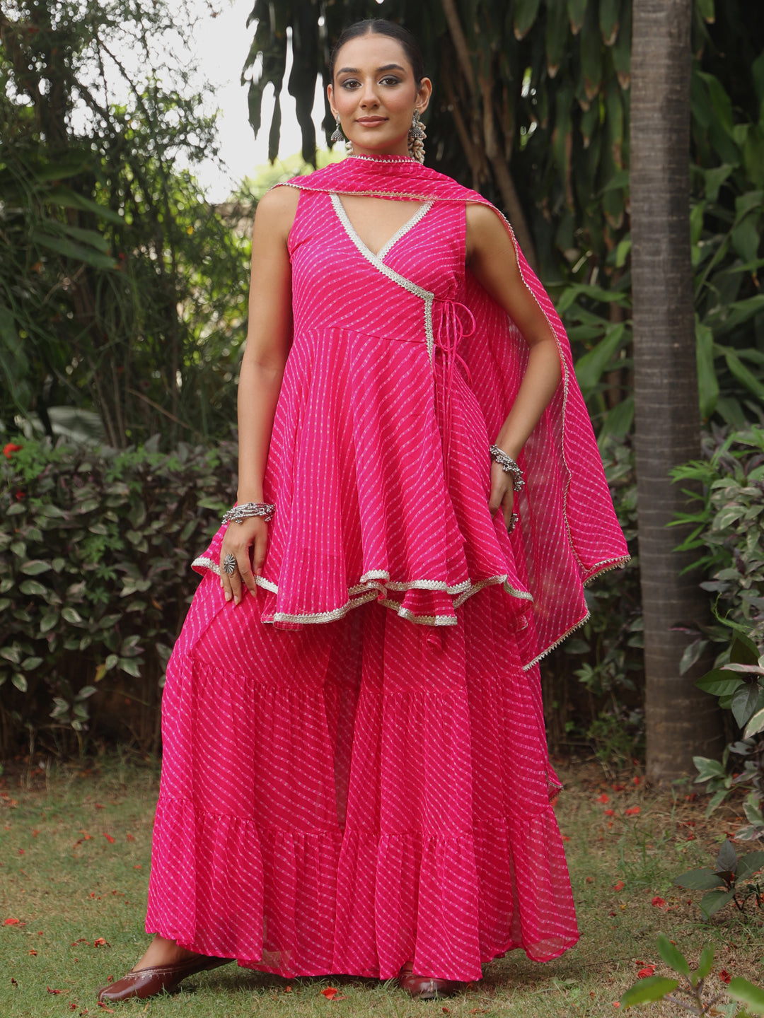 Women's Bandhni Sharara Set