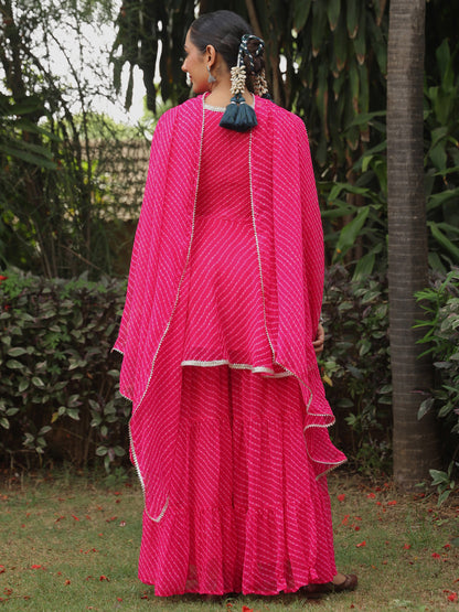 Women's Bandhni Sharara Set