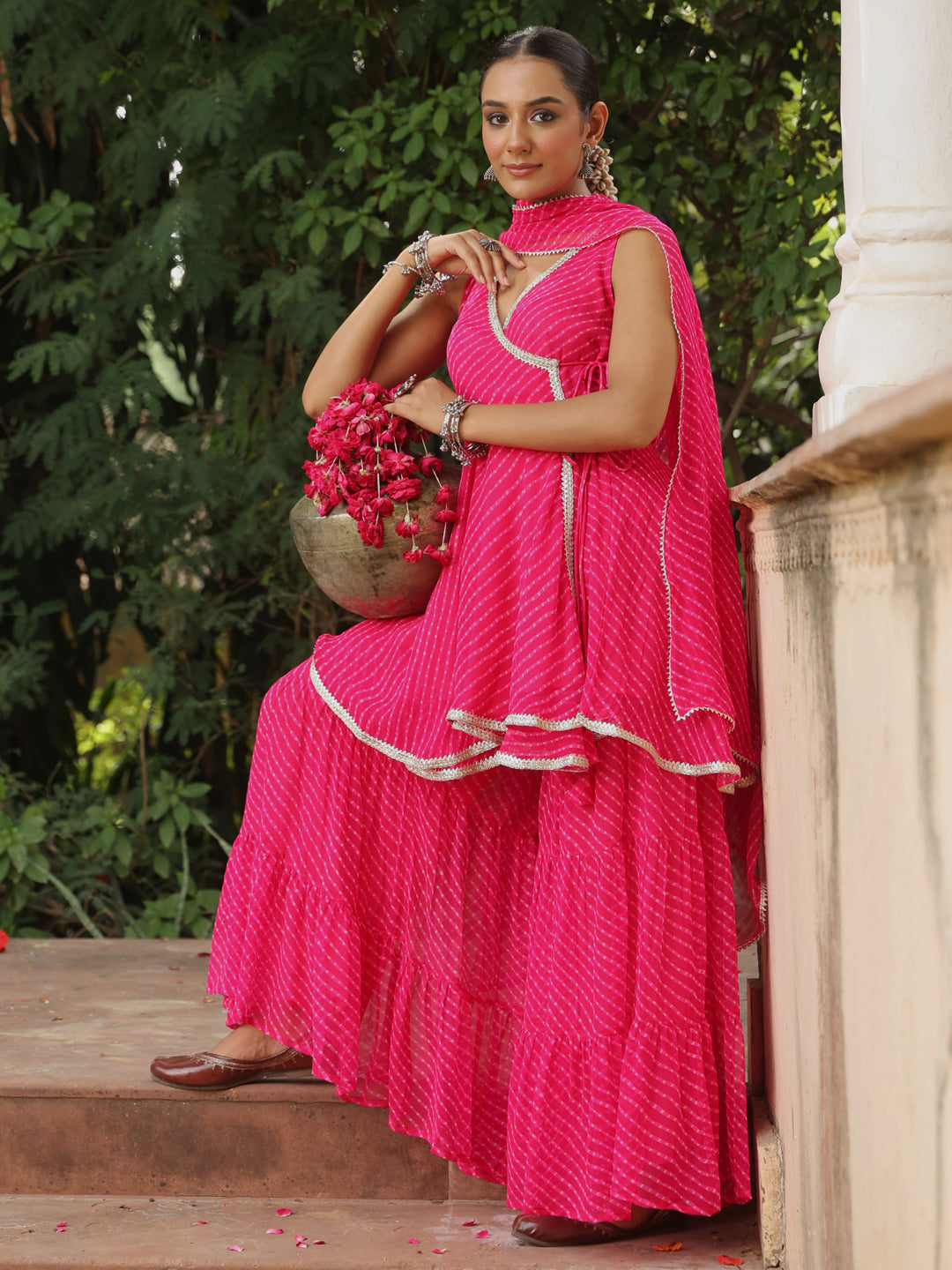 Women's Bandhni Sharara Set