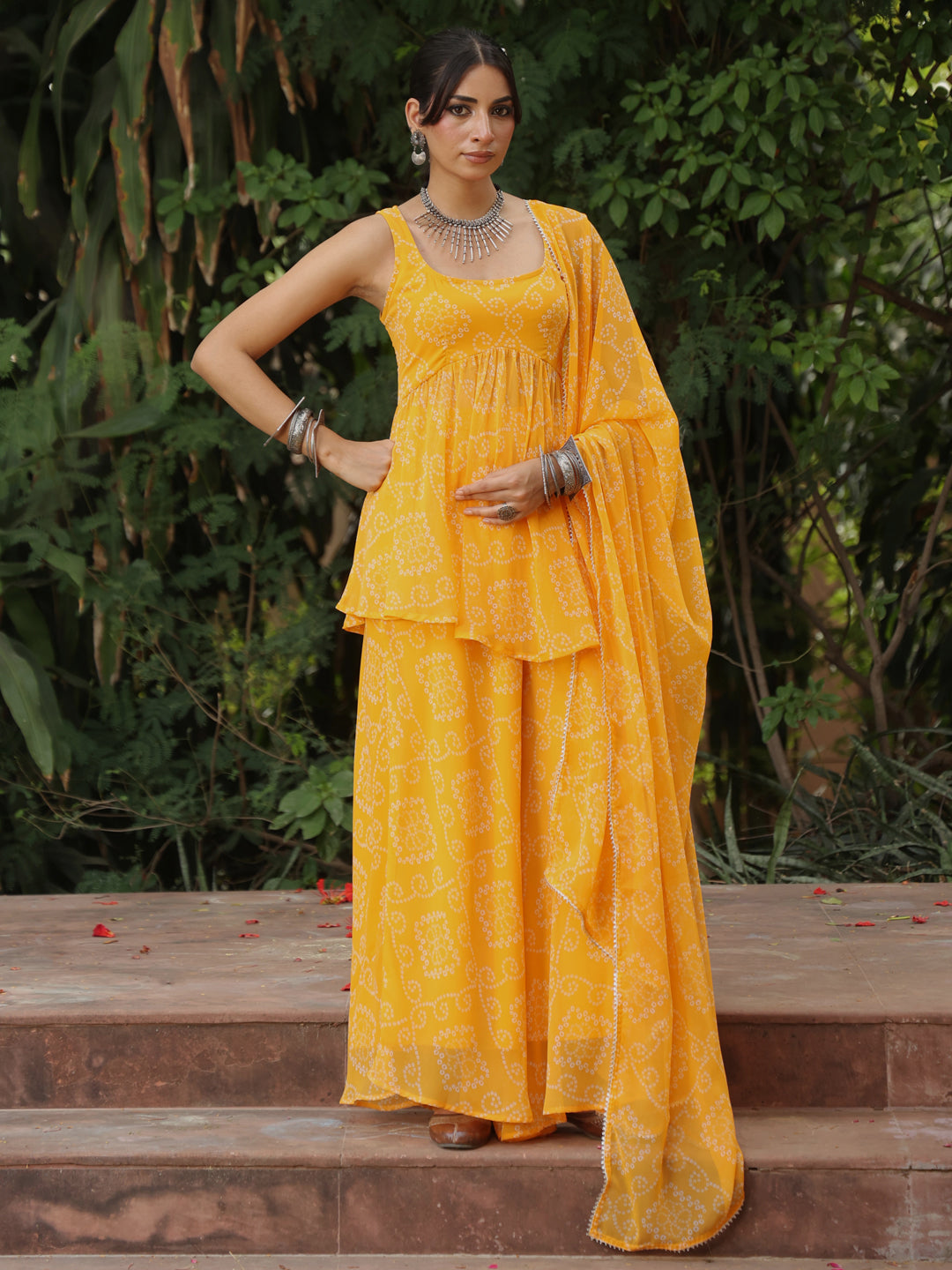 Women's Bandhni Skirt Set
