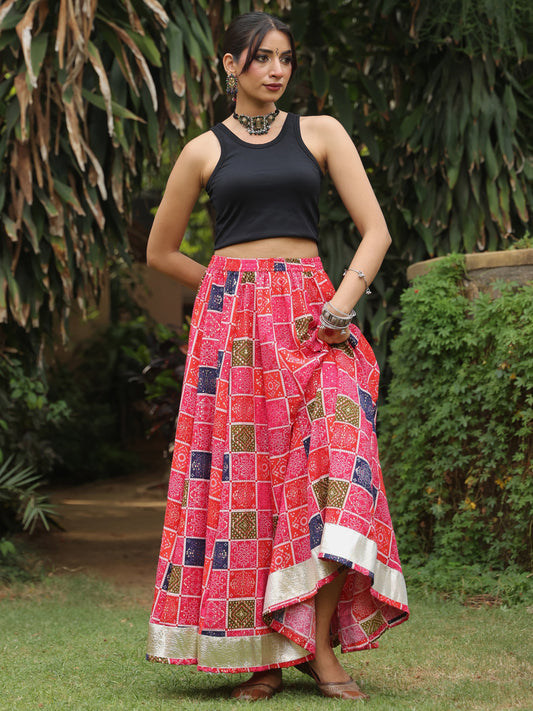 Women's Bandhani Printed Long Skirt