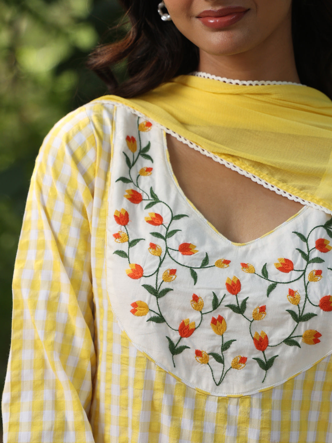 Women's Cotton Embroidered Kurta Set with Dupatta