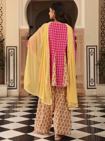 Women’s Cotton Kurta and Farshi Salwar with Dupatta