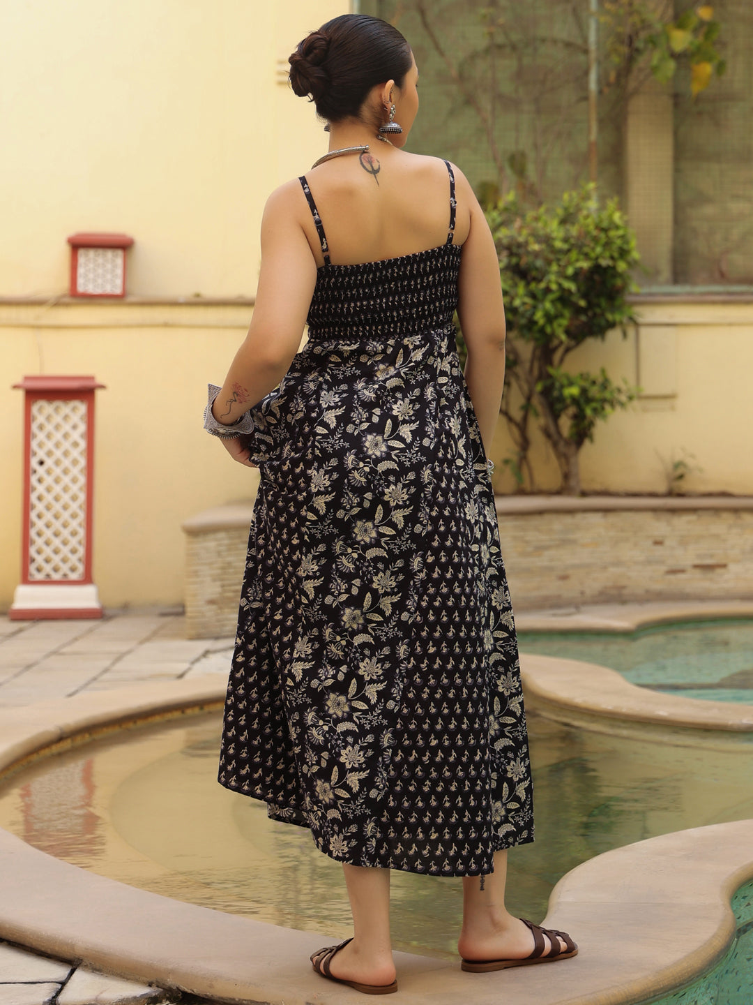 Women's Cotton Panelled A Line Dress