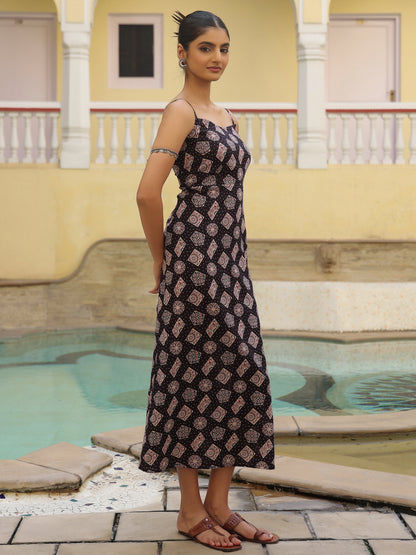 Women's Cotton Straight Midi Dress