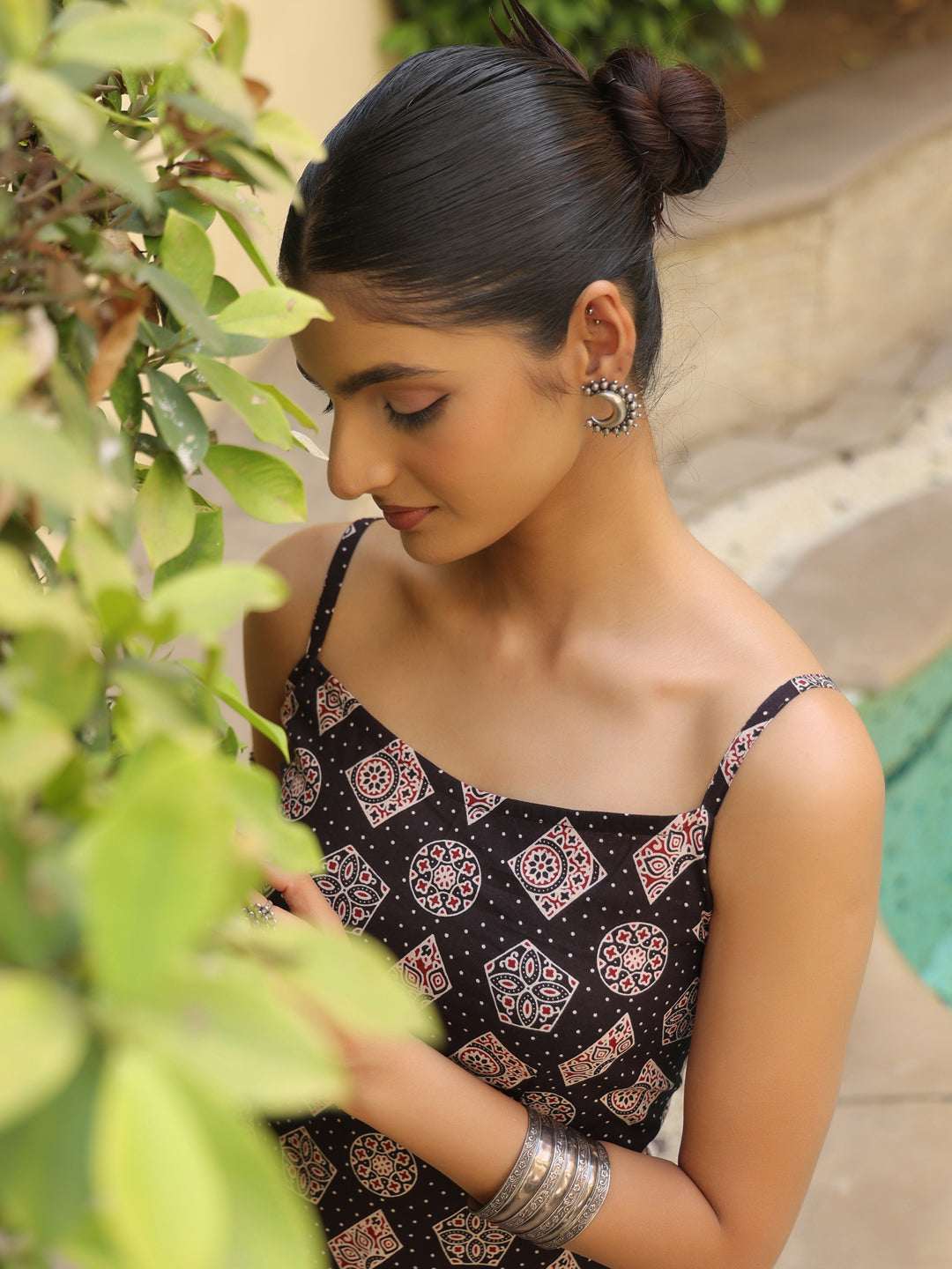 Women's Cotton Straight Midi Dress