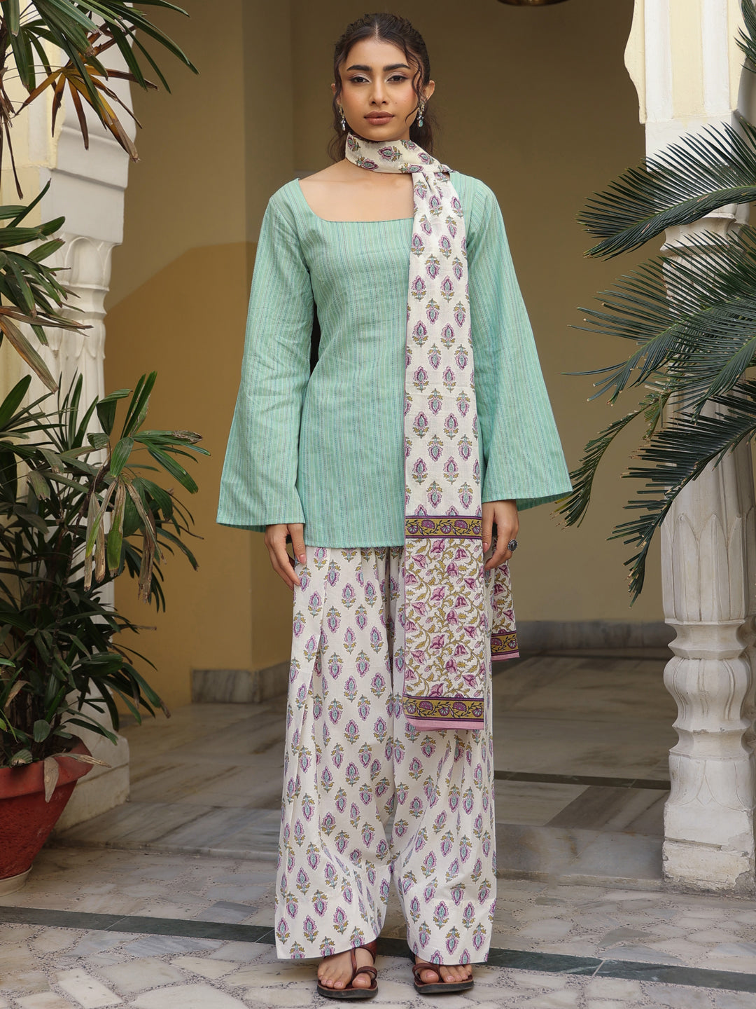 Women's Printed Farshi Suit Set