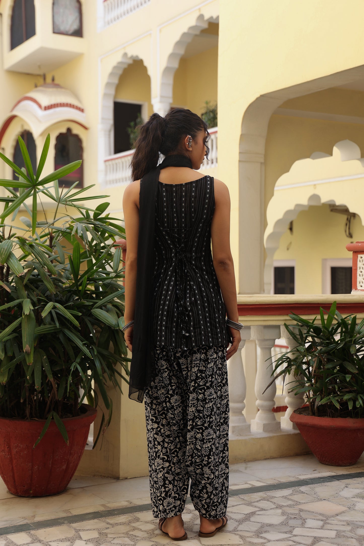 Women's Printed Cotton Kurta Salwar With Dupatta