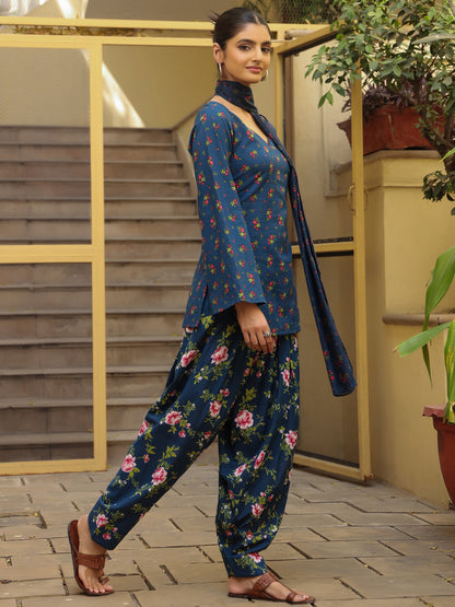 Women's Cotton Kurta With Salwar and Dupatta