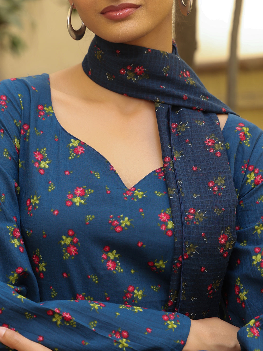 Women's Cotton Kurta With Salwar and Dupatta