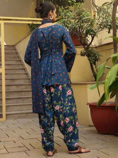 Women's Cotton Kurta With Salwar and Dupatta