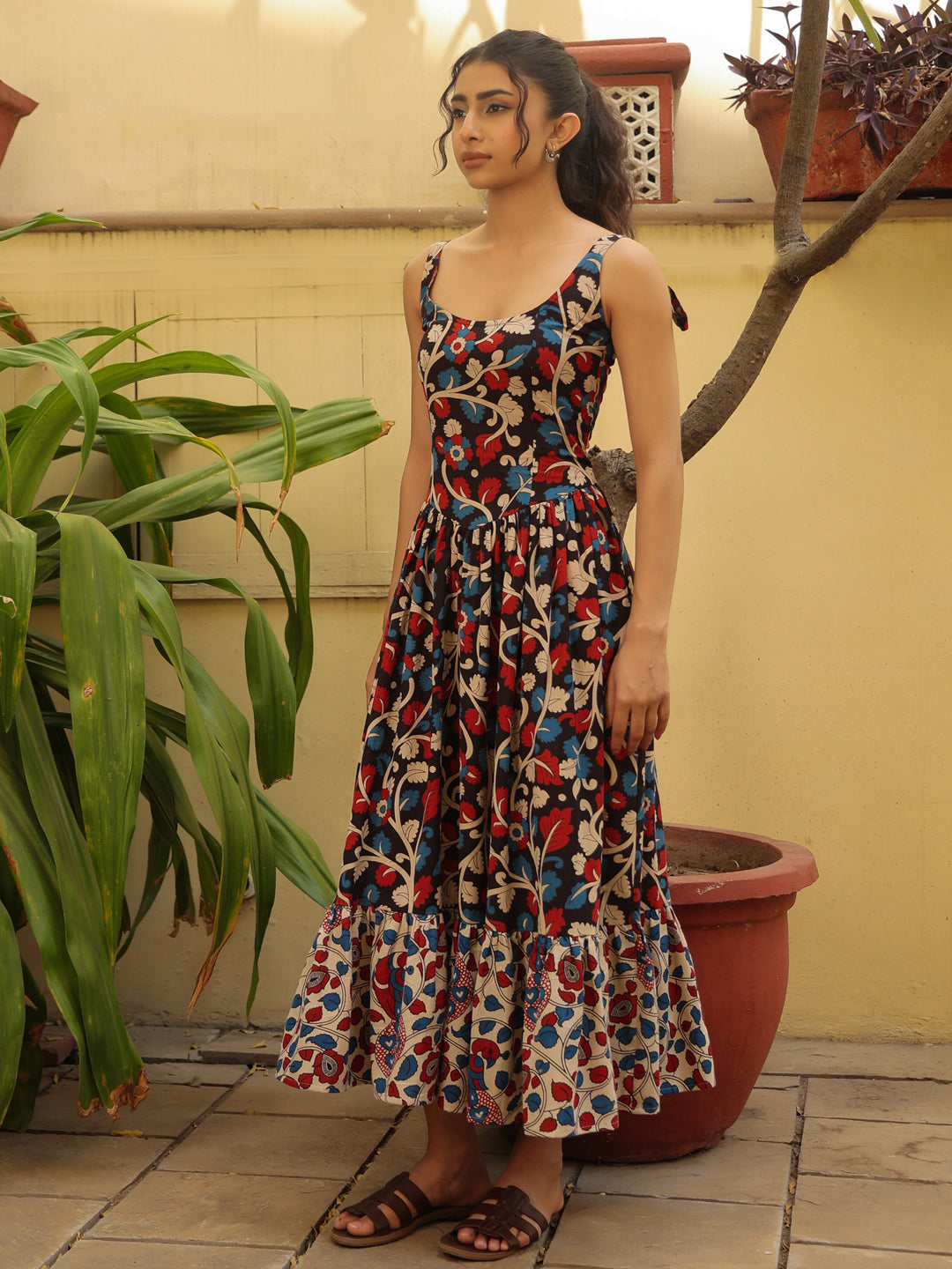 Women's Corset Back Fit and Flare Dress