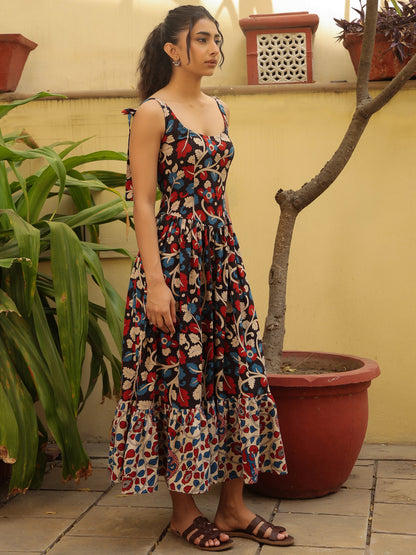 Women's Corset Back Fit and Flare Dress