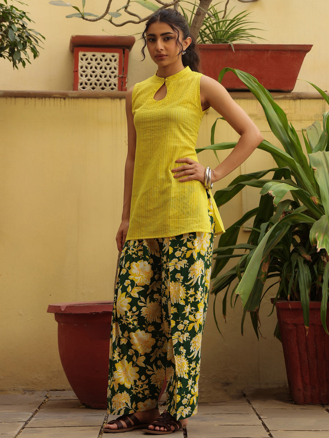 Women's Printed Cotton Farshi Kurta Set