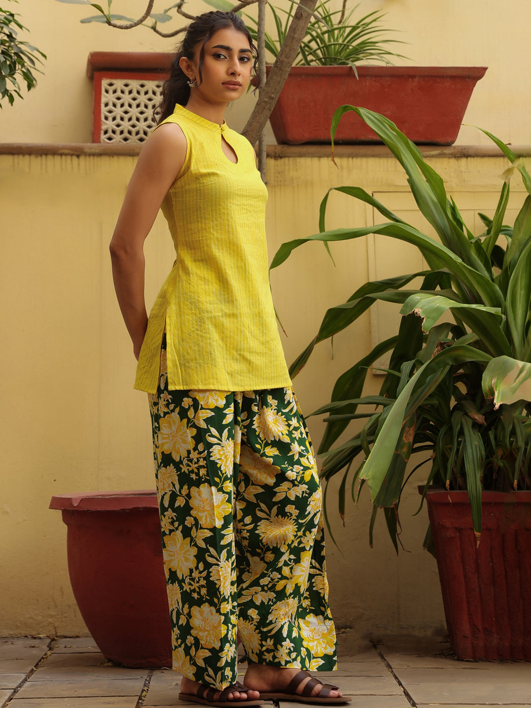 Women's Printed Cotton Farshi Kurta Set
