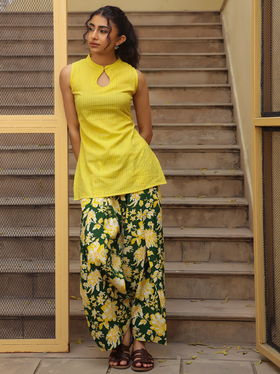 Women's Printed Cotton Farshi Kurta Set