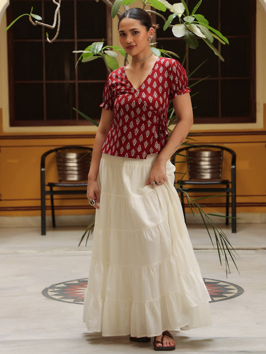 Women's  Cotton Angrkha Top