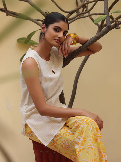 Women's Cotton Kurti with Flared Trouser