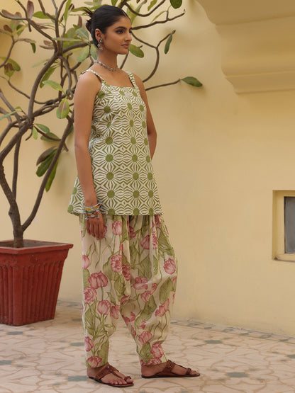 Women's Cotton Short Kurta With Salwar