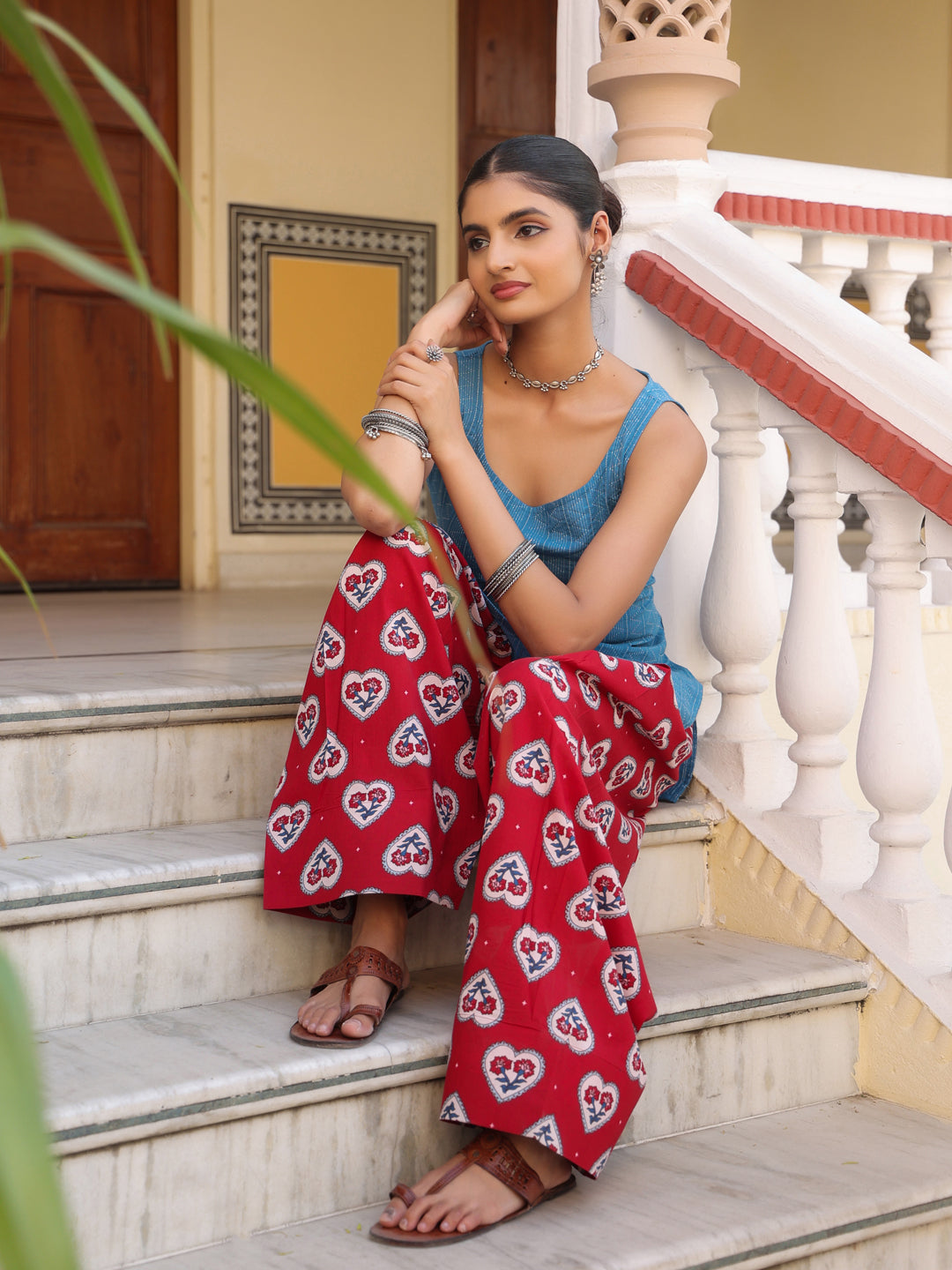 Women's Cotton Kurti with Printed Farshi Salwar