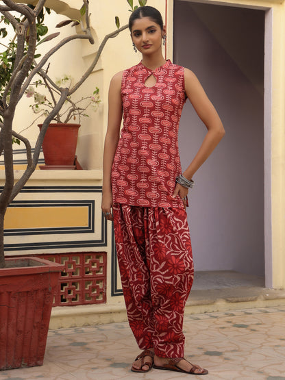 Women's Cotton Short Kurta With Salwar