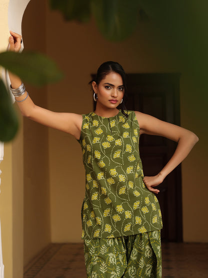 Women's Printed Cotton Farshi Kurta Set